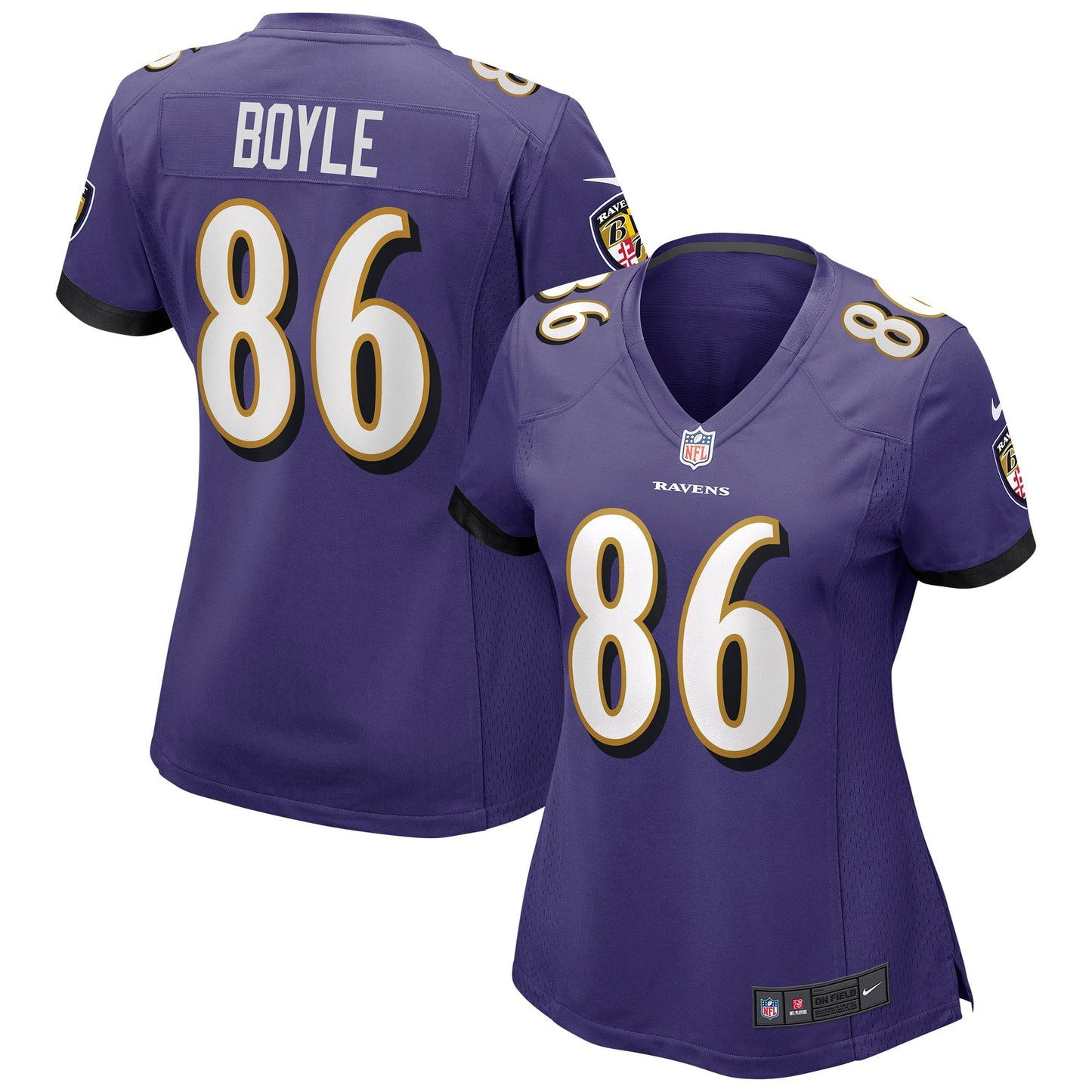 Women's Nike Nick Boyle Purple Baltimore Ravens Game Jersey
