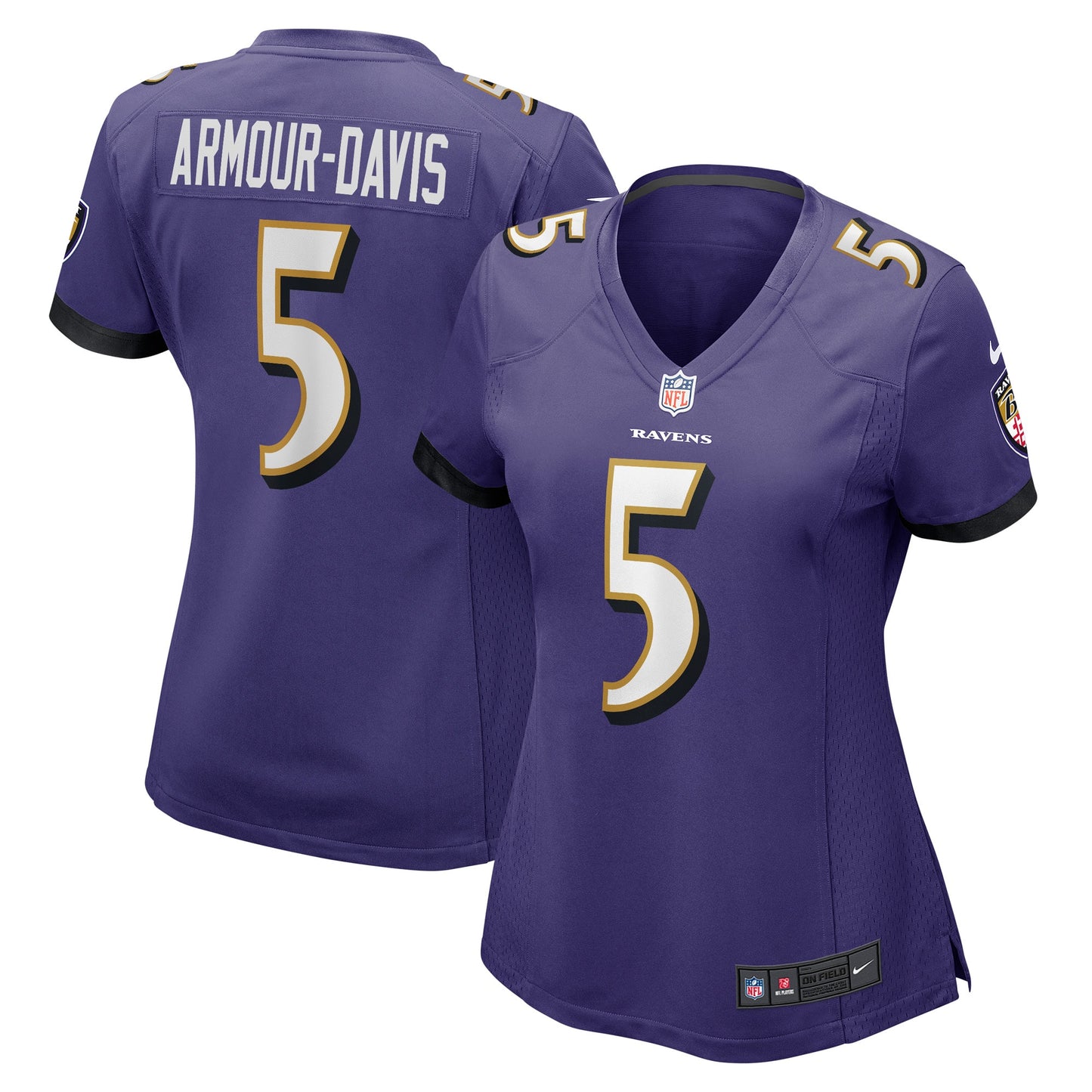 Jalyn Armour-Davis Baltimore Ravens Nike Women's Game Player Jersey - Purple