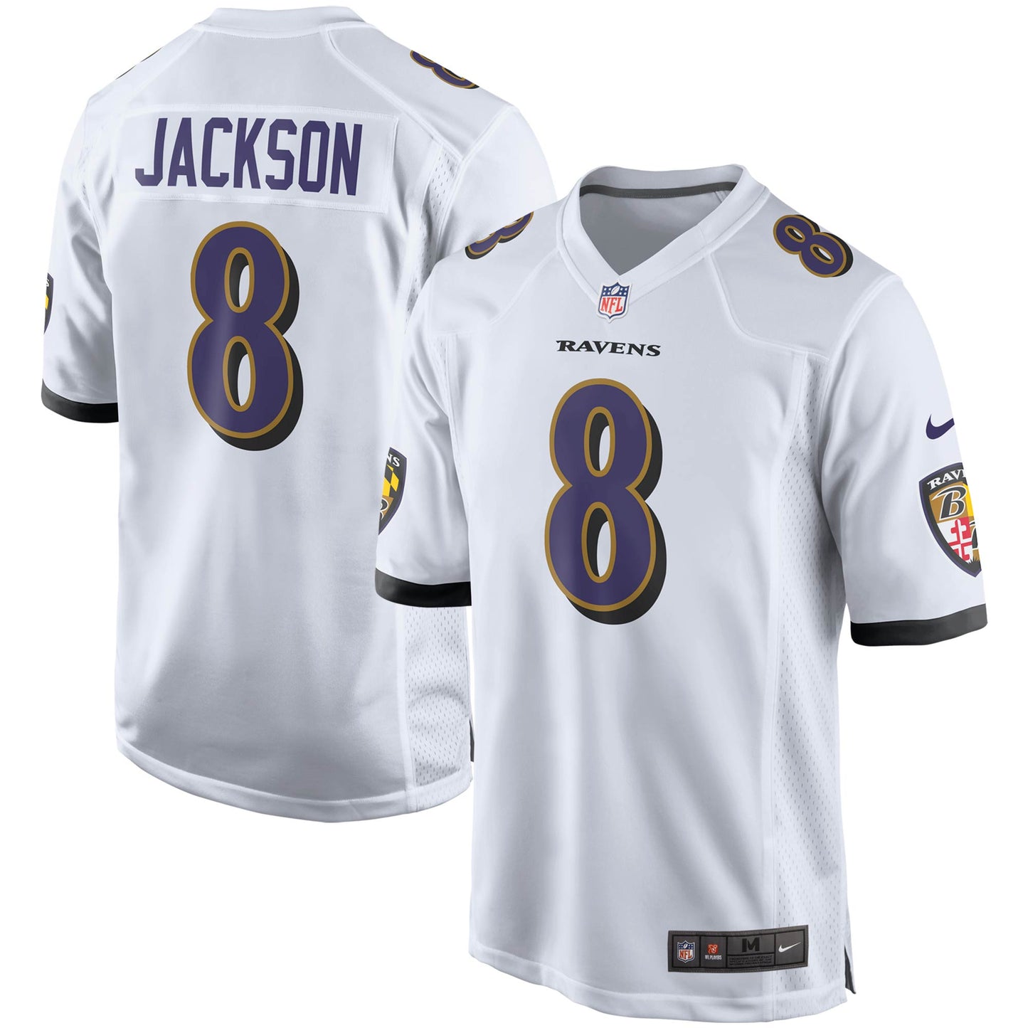 Lamar Jackson Baltimore Ravens Nike Player Game Jersey - White