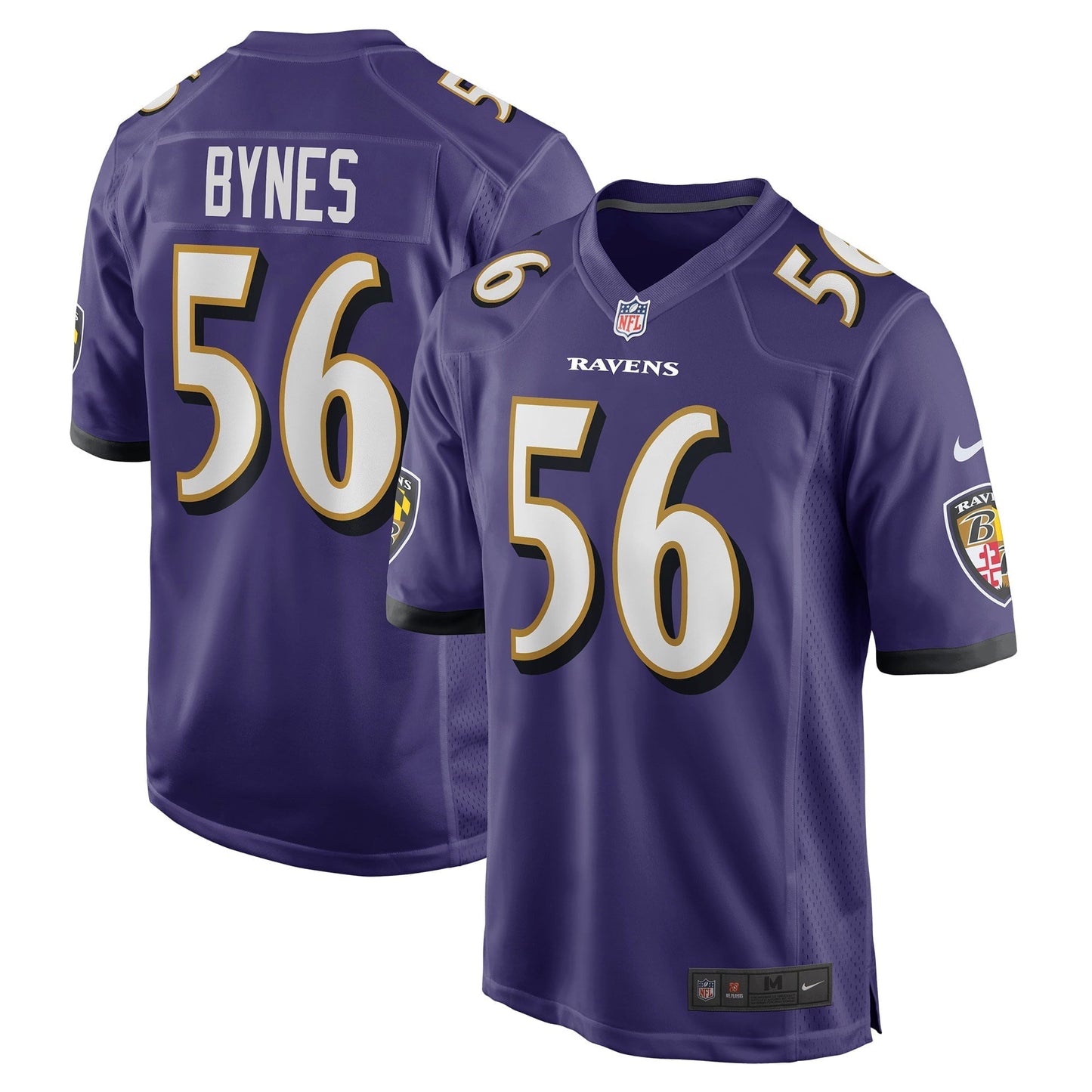 Men's Nike Josh Bynes Purple Baltimore Ravens Game Jersey