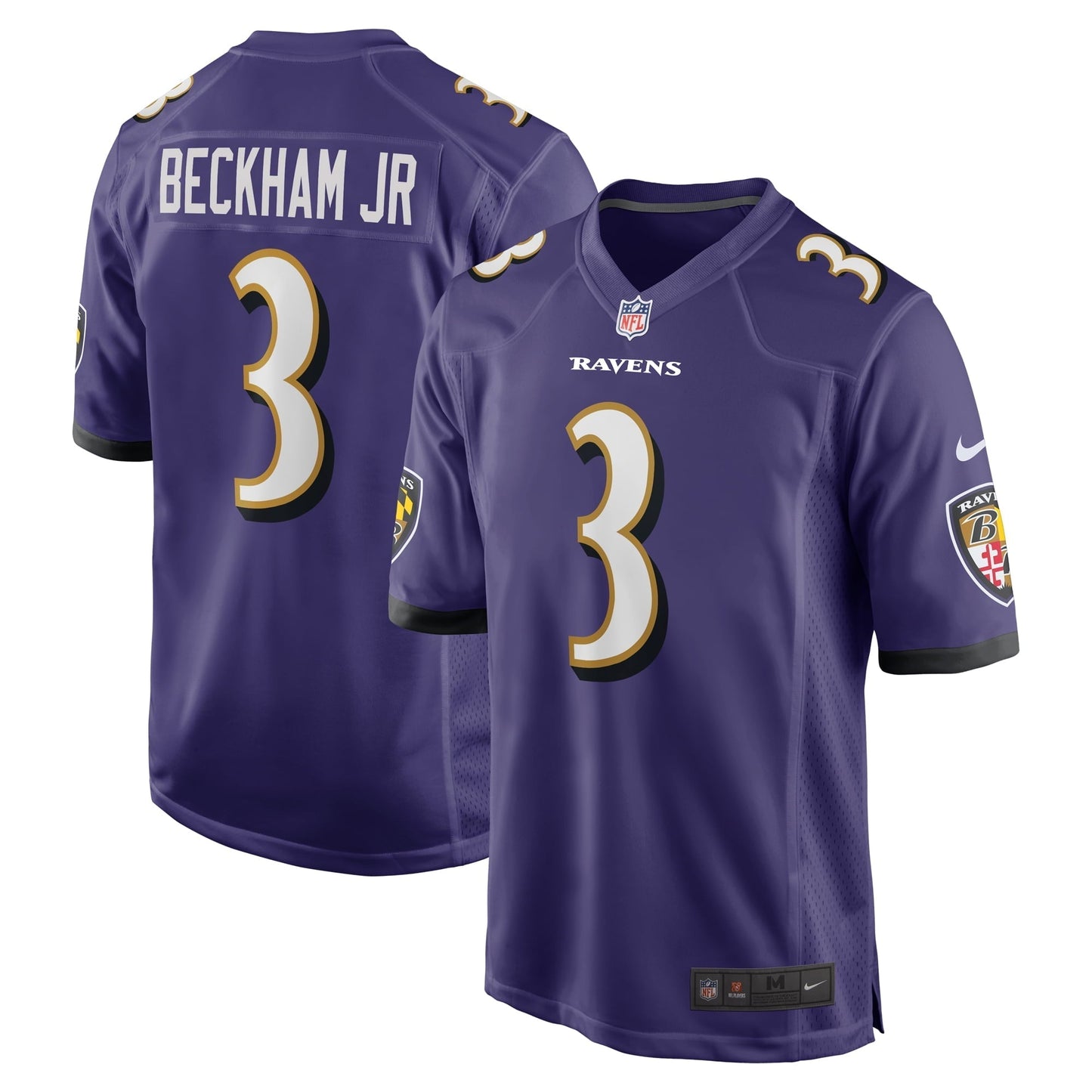 Men's Nike Odell Beckham Jr. Purple Baltimore Ravens Game Jersey