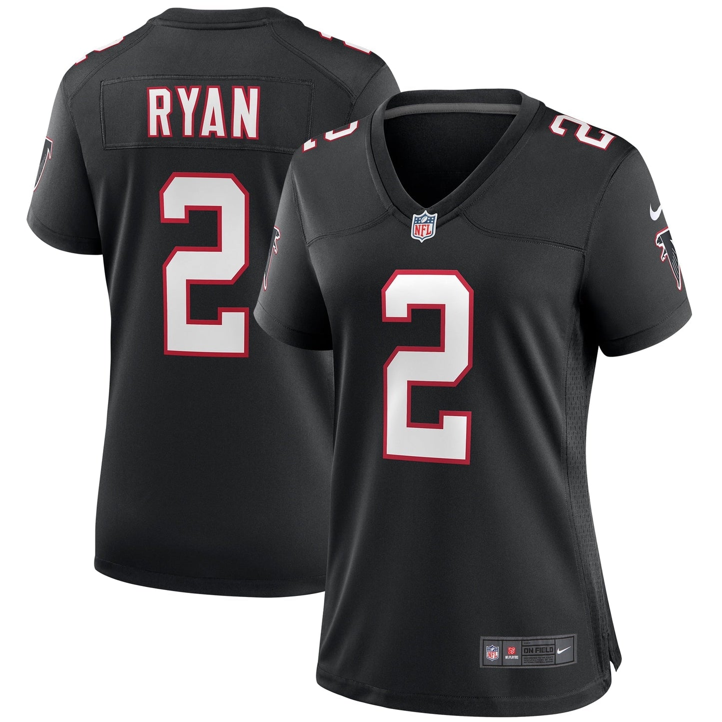 Women's Nike Matt Ryan Black Atlanta Falcons Throwback Game Jersey