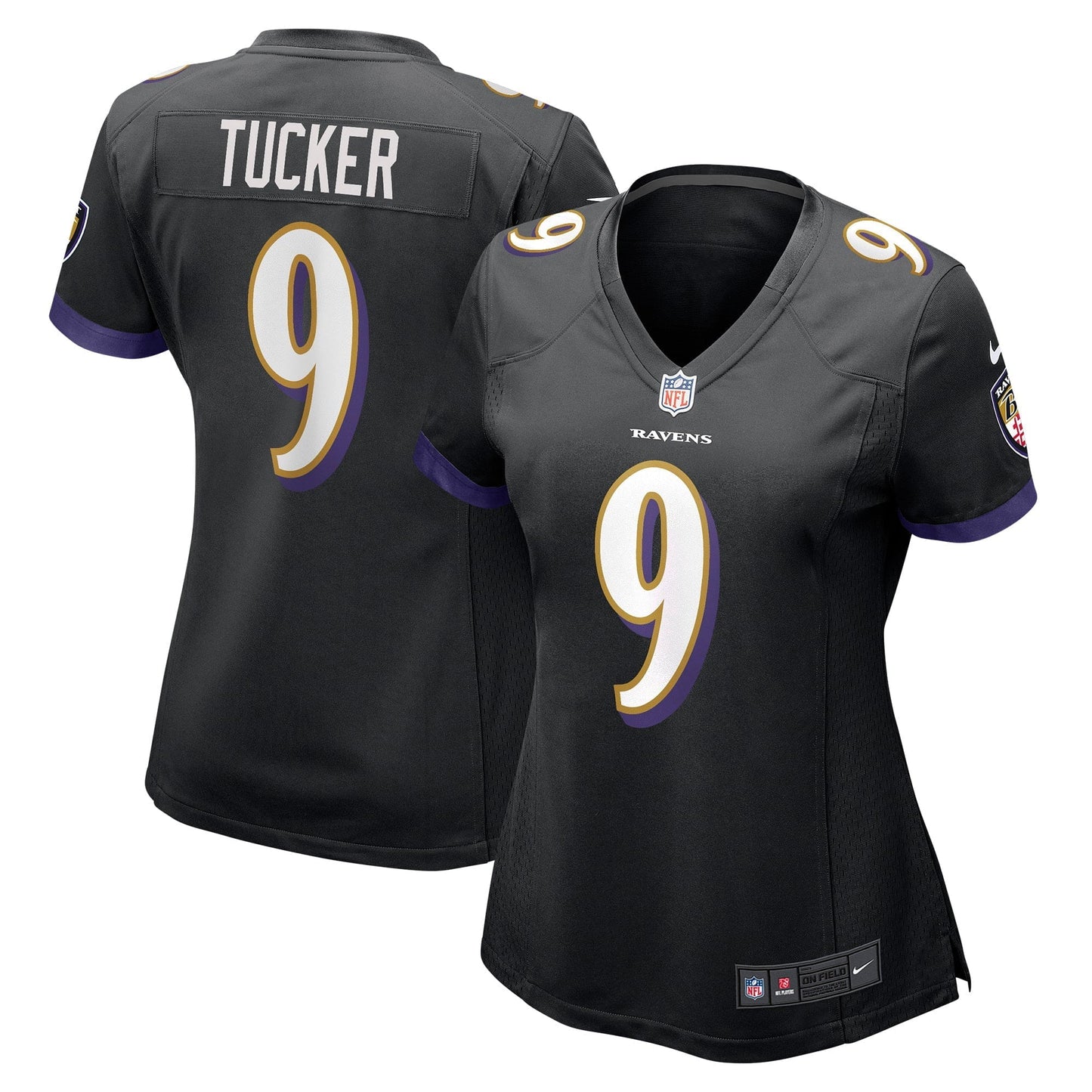 Women's Nike Justin Tucker Black Baltimore Ravens Game Jersey