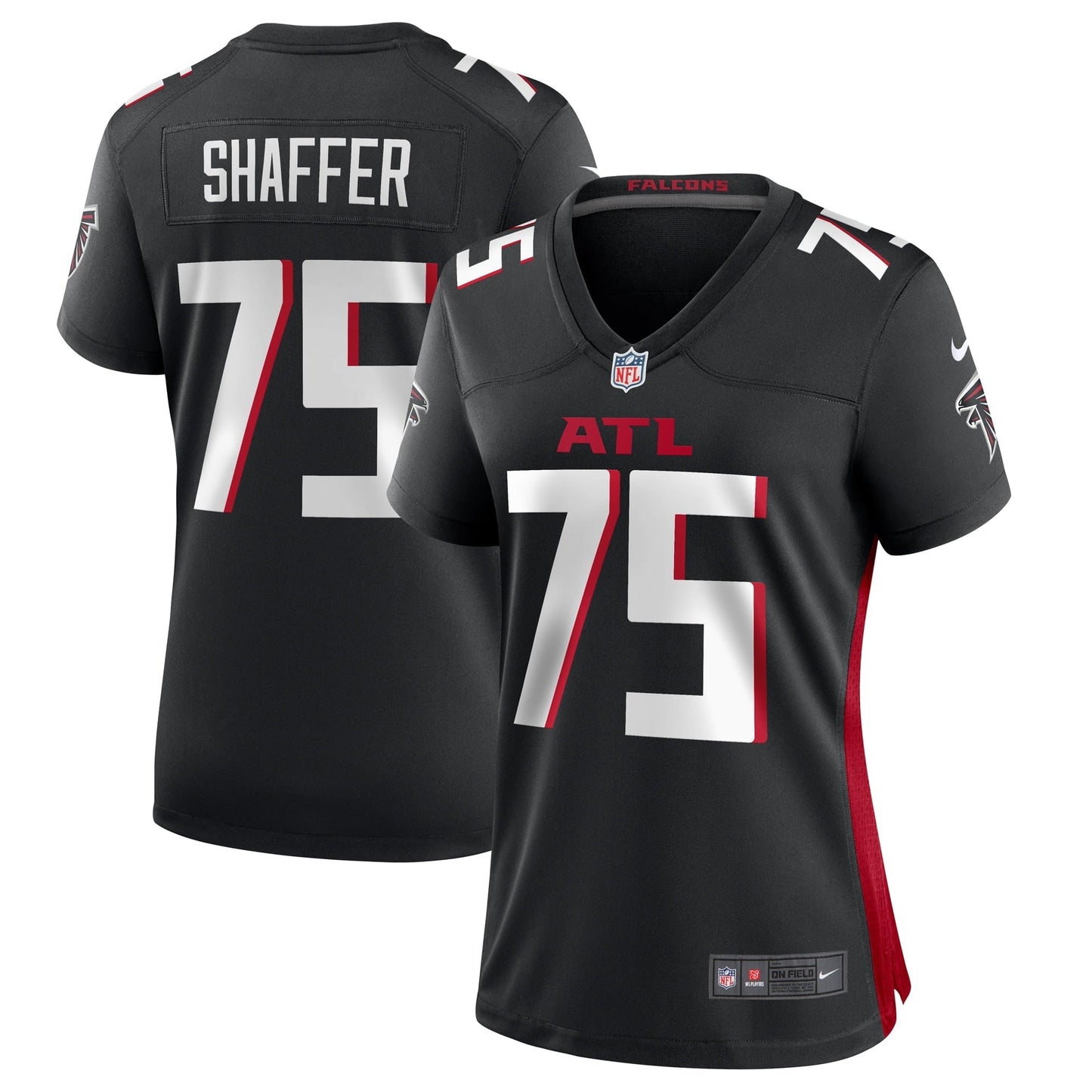 Women's Nike Justin Shaffer Black Atlanta Falcons Player Game Jersey