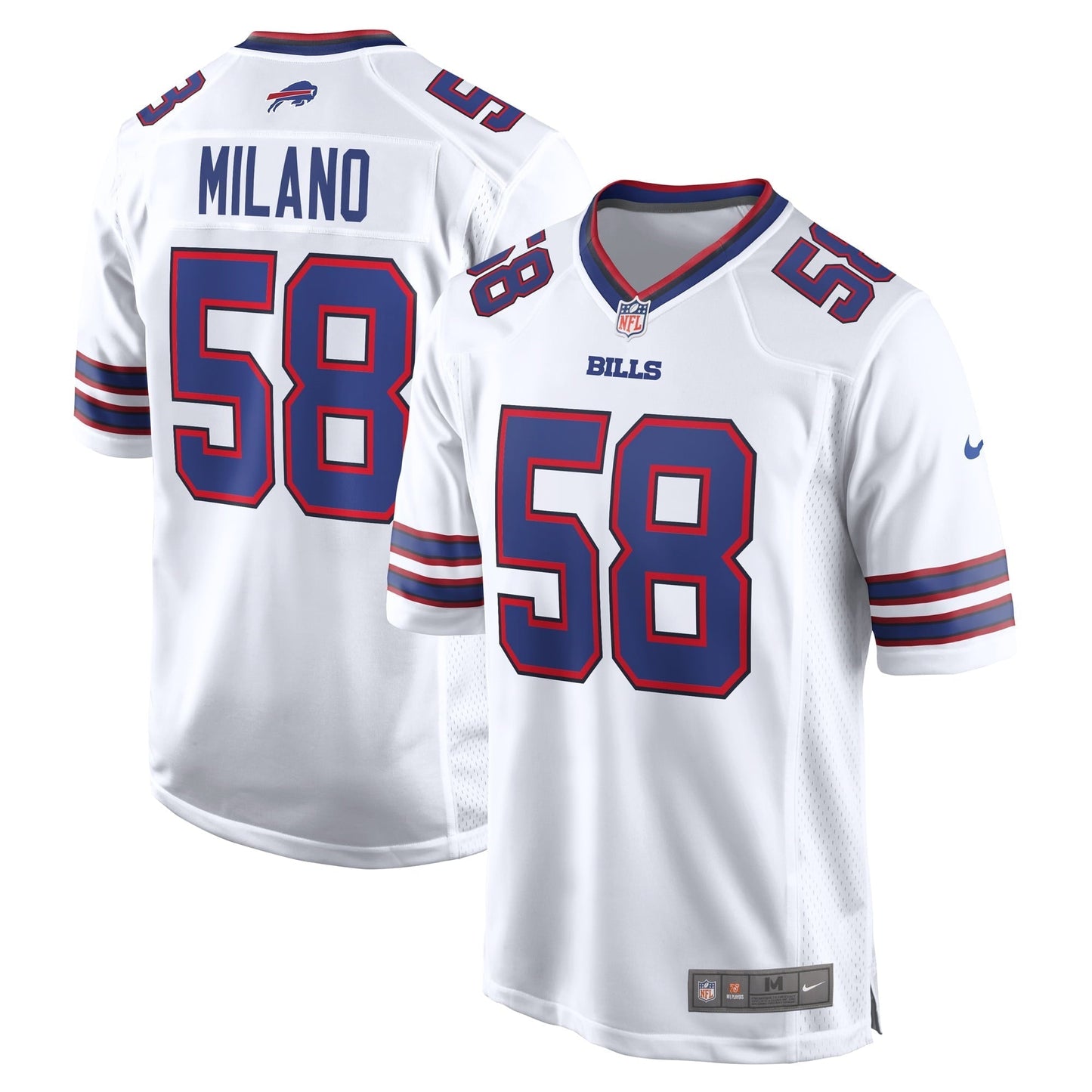Men's Nike Matt Milano White Buffalo Bills Away Game Player Jersey