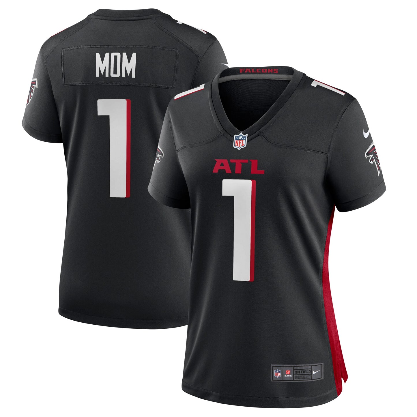 Number 1 Mom Atlanta Falcons Nike Women's Game Jersey - Black