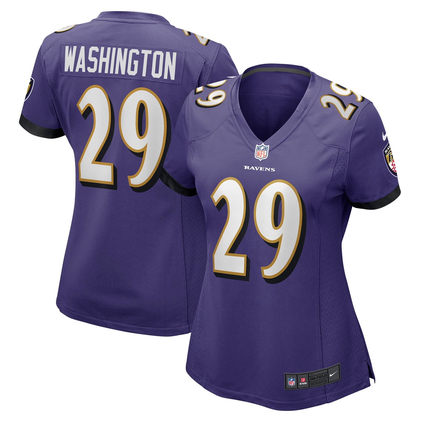 Ar'Darius Washington Baltimore Ravens Nike Women's Player Game Jersey - Purple